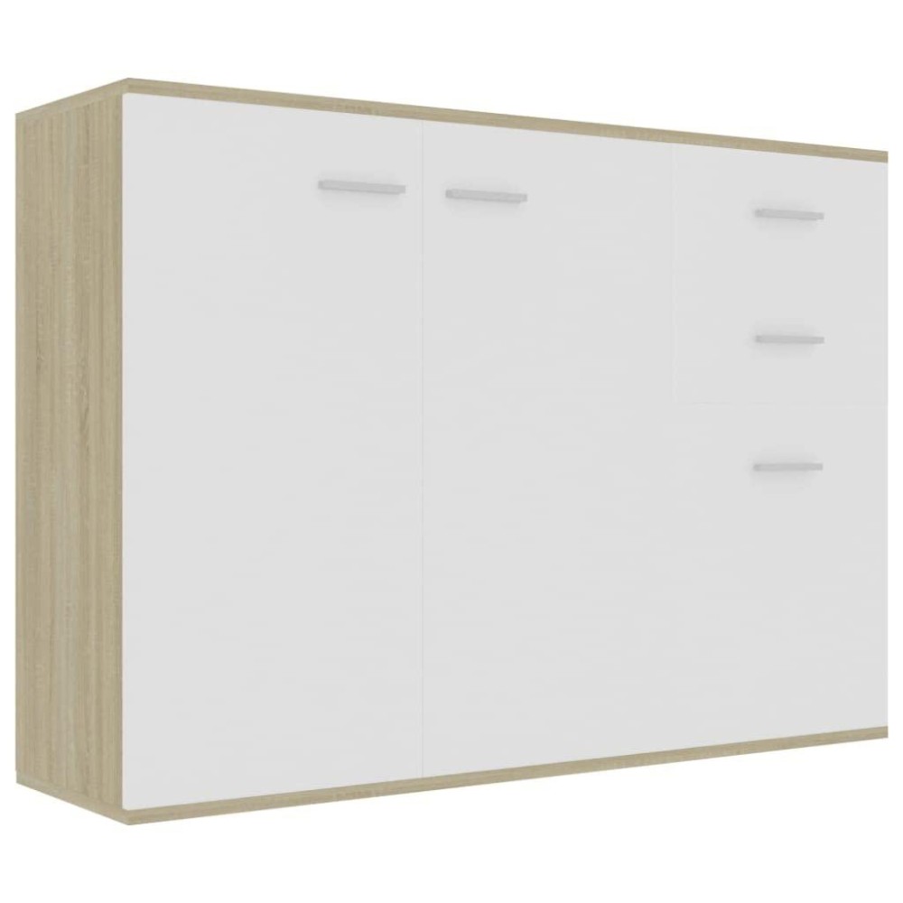 Vidaxl Sideboard Modern Home Living Room Bedroom Storage Cabinet Side Chest Of Drawer Sideboard Furniture Concrete Gray Engineered Wood