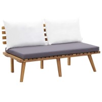 vidaXL Garden Bench with Cushions 453 Solid Acacia Wood 46672