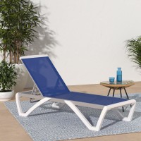 Kozyard Patio Chaise Lounge Chair Full Flat Alumium Resin Legs Outdoor Reclining Adjustable Chair For Sunbathing Beach Pa