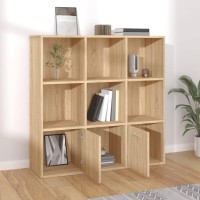 Vidaxl Cabinet, Book Cabinet With 2 Doors Bookcase, Standing Shelves For Office Living Room, Wall Shelving Unit, Modern, Gray Engineered Wood