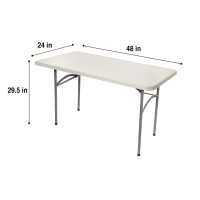 Oef Furnishings 4 Foot Heavy Duty Folding Table 24 X 48 Light Grey