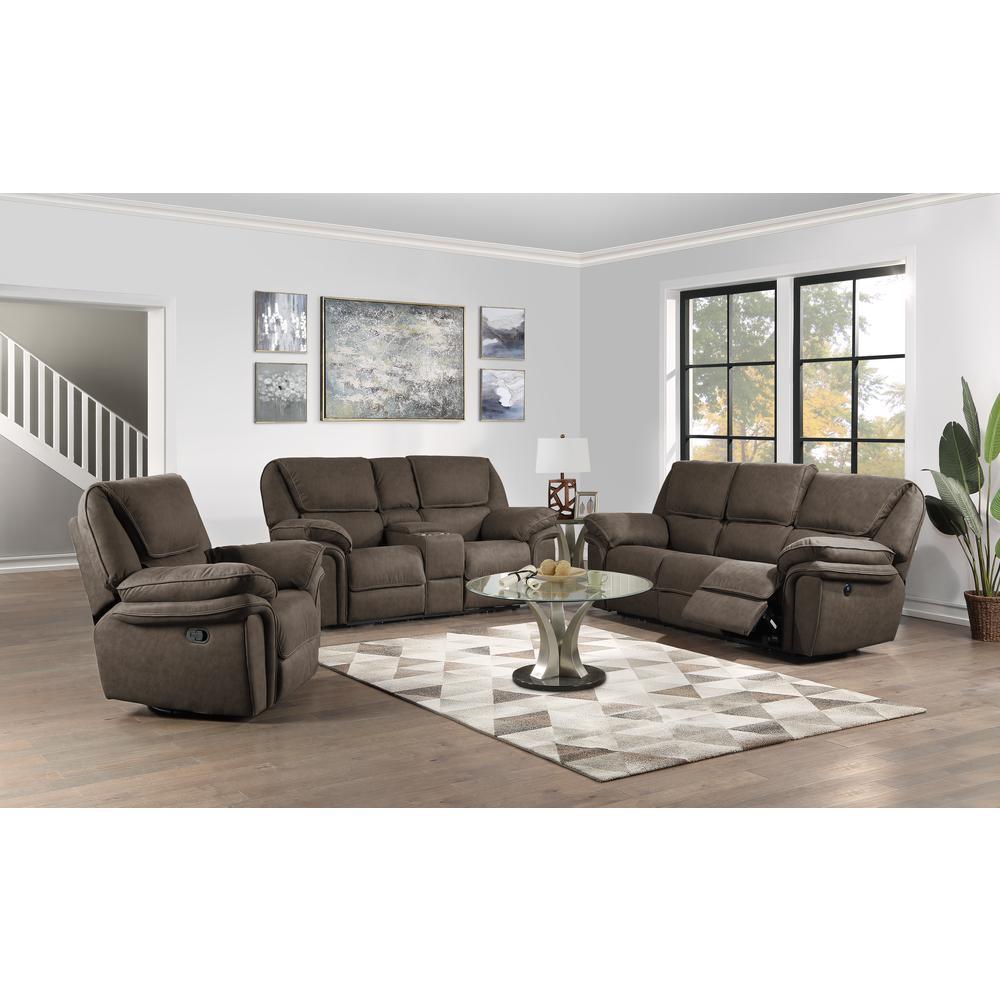 Wallace Bay Baker Swivel Gliding Recliner Gray Taupe