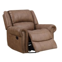 Wallace Bay Pruitt Swivel Gliding Recliner Brown