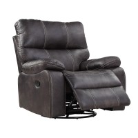 Wallace Bay Hooper Swivel Gliding Recliner Dark Graphite