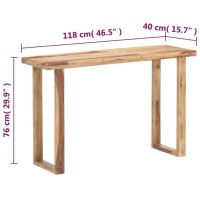 vidaXL Console Table 46.5x15.7x29.9 Solid Sheesham Wood