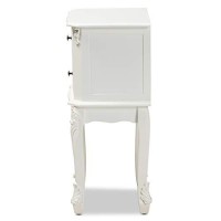 Baxton Studio Sophia Classic And Traditional French White Finished Wood 2-Drawer Nightstand