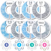 Baby Closet Dividers (Baby Blue) By Eli With Love - Set Of 8 Baby Closet Size Dividers For Boys - Ideal Baby Clothes Dividers For Closet - Helps Organize Nursery Closet Hangers By Size/Age