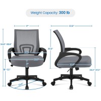 Yaheetech Office Chair Mid Back Executive Task Swivel Rolling Gaming Lumbar Support Modern Desk Computer Ergonomic Mesh Embody C