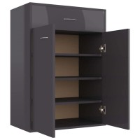 vidaXL Shoe Cabinet 4Tier Shoe Organizer with Doors and Drawer Hall Cabinet Hidden Shoe Storage for Entryway Closet Bedroom