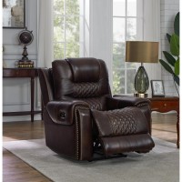 North Motion Collection Power2 Recliner Transitional Dark Brown