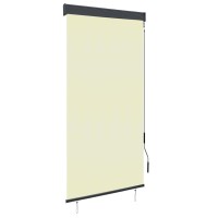 Vidaxl Roller Blind, Window Shade With Hand Crank System, Blackout Blind, Roll Up Blind For Outdoor Office Home Hotel Uv Protection, Cream