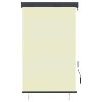 Vidaxl Roller Blind, Window Shade With Hand Crank System, Blackout Blind, Roll Up Blind For Outdoor Office Home Hotel Uv Protection, Cream