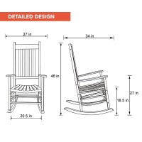 Shine Company Vermont Porch Rocker Tuscan Orange