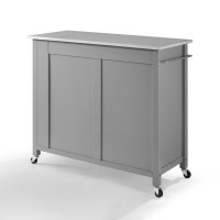 Savannah Stainless Steel Top FullSize Kitchen IslandCart GrayStainless Steel