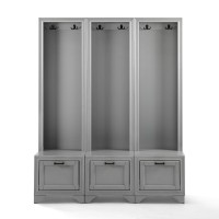 Tara 3Pc Entryway Set Distressed Gray 3 Hall Trees