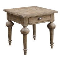 Wallace Bay Oceans Square End Table Sandstone Buff