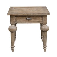 Wallace Bay Oceans Square End Table Sandstone Buff