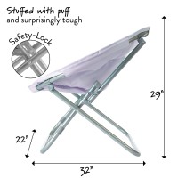 Urban Lifestyle Micromink Foldable Saucer Chair Lavender