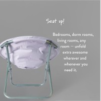 Urban Lifestyle Micromink Foldable Saucer Chair Lavender