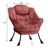 Hollyhome Modern Fabric Large Lazy Chair Accent Oversized Comfy Reading Chair Thick Padded Cozy Lounge Chair With Armrest Ste