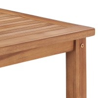 Vidaxl Coffee Table, Solid Teak Wood Construction, Durable Weather Resistance, Ideal For Indoor And Outdoor Use, Convenient Extra-Storage Shelf, Brown