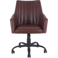 Lorell Leather Back Stitch Chair Tan Bonded Leather Seat Bonded Leather Back 5star Base Tan 1 Each