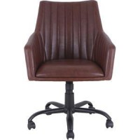 Lorell Leather Back Stitch Chair Tan Bonded Leather Seat Bonded Leather Back 5star Base Tan 1 Each