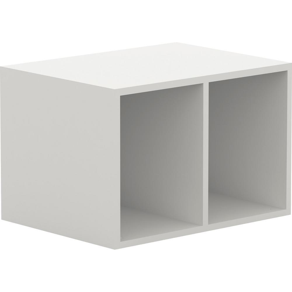 Lorell White Double Cubby Storage Base Adder Unit 236 Width x 178 Depth x 158 Height White