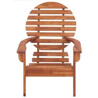Vidaxl Folding Adirondack Chair, Patio Adirondack Chair Weather Resistant, Lawn Chair For Outdoor Porch Garden Backyard Deck, Solid Wood Acacia