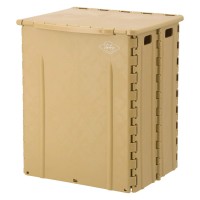 ????(Fujiboeki) Fuji Boeki 86102 Storage Box, Camping Trash Can, Folding Chair, Outdoor Chair, Width 12.6 Inches (32 Cm), Sand Beige, Load Capacity 176.4 Lbs (80