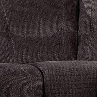 Benjara Fabric Upholstered Recliner Sectional Sofa With Chaise And Console, Gray
