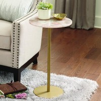 Rosie Agate Top Round Chairside Table