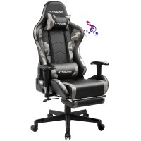 Gtracing Gaming Chair With Footrest And Bluetooth Speakers Music Video Game Chair Heavy Duty Ergonomic Computer Office Desk Chai