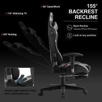 Gtracing Gaming Chair With Footrest And Bluetooth Speakers Music Video Game Chair Heavy Duty Ergonomic Computer Office Desk Chai