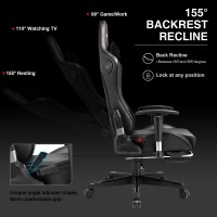 Gtracing Gaming Chair With Footrest Speakers Video Game Chair Bluetooth Music Heavy Duty Ergonomic Computer Office Desk Chair B