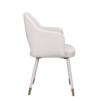Acme Applewood Accent Chair In Cream Velvet & Gold
