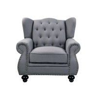 AcME Hannes chair, gray Fabric 53282(D0102H59YH6)