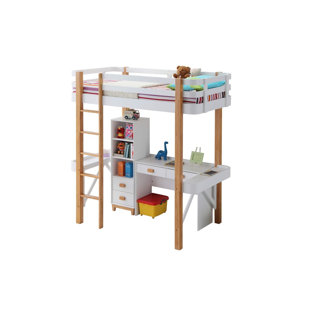 Acme Rutherford Loft Bed in White Natural