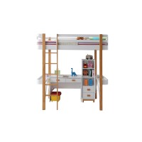 Acme Rutherford Loft Bed in White Natural