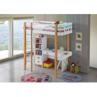 Acme Rutherford Loft Bed in White Natural