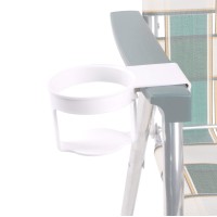 Lawn Chair Usa Attachable White Cup Holder For Large Cans, Bottles, Cups, And More | Only Fits Lawn Chair Usa Chairs