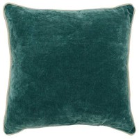 Kosas Home Harriet Velvet 18inch Throw Pillow Mallard Green