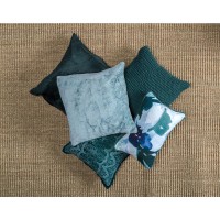 Kosas Home Bryce Velvet 22inch Square Throw Pillow Emerald