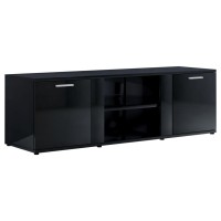 Vidaxl Tv Stand, Tv Stand For Living Room, Sideboard With Compartment, Tv Console Media Unit Cupboard, Scandinavian, High Gloss Gray Engineered Wood