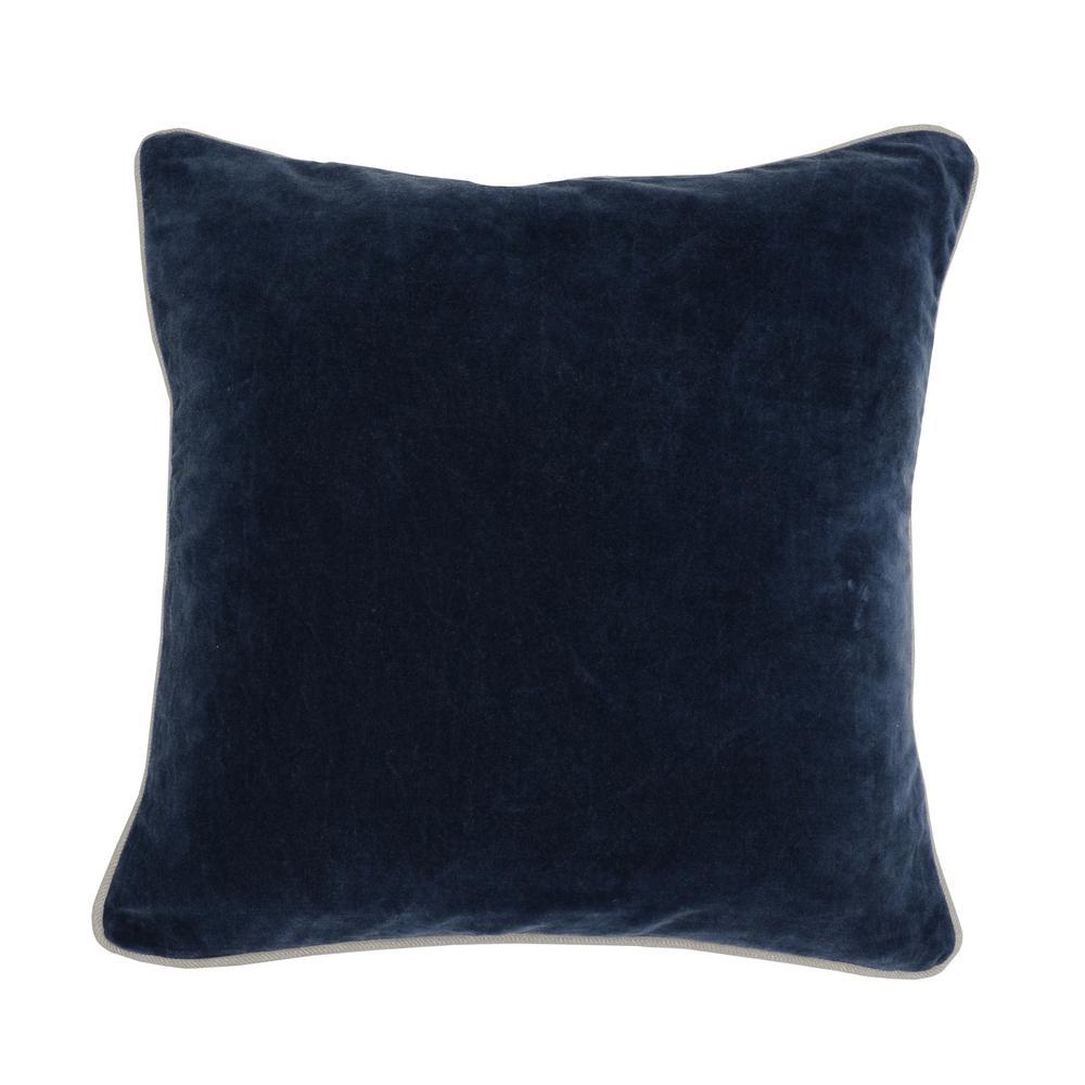 Kosas Home Harriet Velvet 18inch Square Pillow Navy