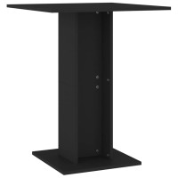 Vidaxl - Stylish Square Bistro Table/Dining Table In Black, Durable Engineered Wood Construction, Easy Assembly, 23.6