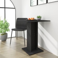 Vidaxl - Stylish Square Bistro Table/Dining Table In Black, Durable Engineered Wood Construction, Easy Assembly, 23.6