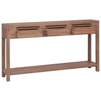 vidaXL Console Table 571x118x315 Solid Teak Wood 7737