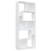Vidaxl Bookshelf, Book Cabinet Open Shelf Bookcase, Bookshelf For Office Living Room, Freestanding Shelving Unit, Scandinavian, White Engineered Wood