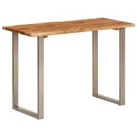 Vidaxl Dining Table, Kitchen Table For Breakfast Dinner, Log Table For Home Dining Room, Dining Furniture, Industrial, Solid Wood Acacia